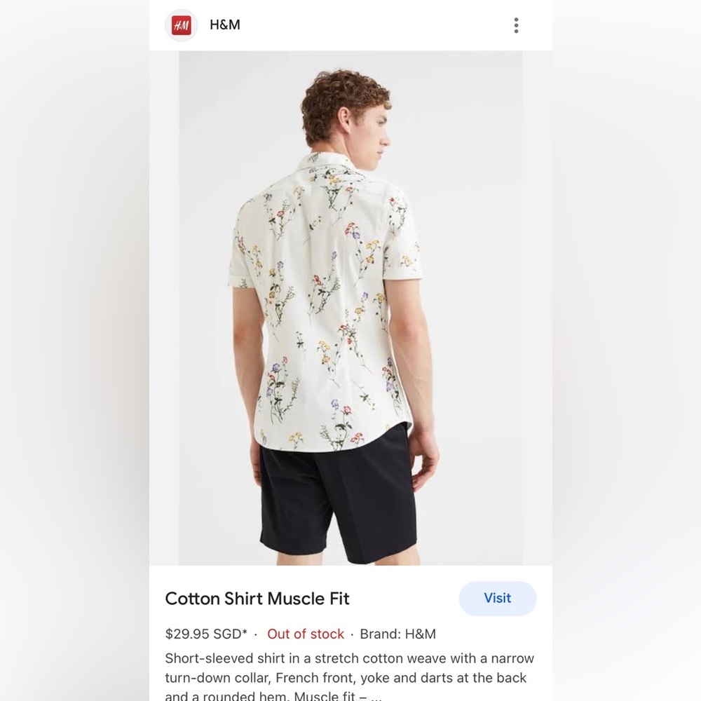 H&M Cotton Shirt.Size- M - Picture 9 of 9
